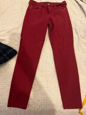 Liverpool Women's Slim Straight Jeans in Vibrant Red